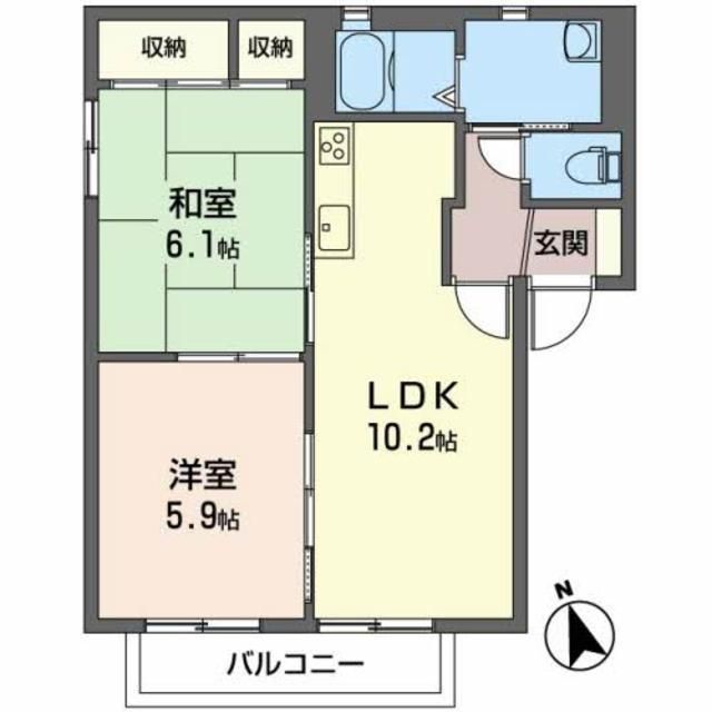 ピエス赤井Ｂの間取り