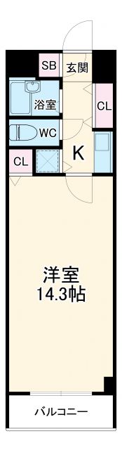 豊中市上野西のマンションの間取り