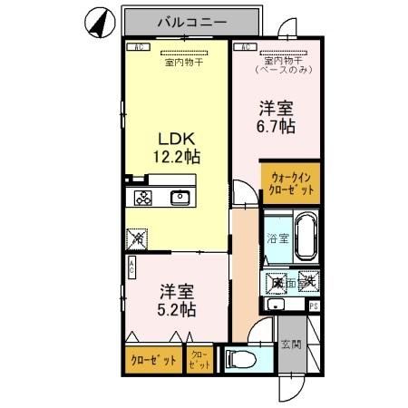 金沢市浅野本町のアパートの間取り