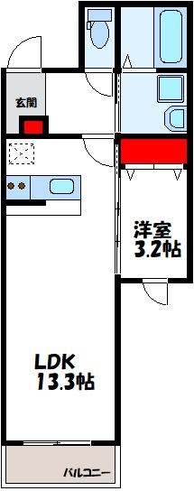 古賀市天神のマンションの間取り