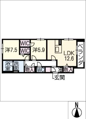 シャーメゾン北園の間取り