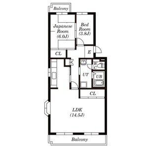 アーバンドエル茶屋ヶ坂の間取り