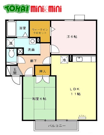 メゾンベール・コーヤＣ棟の間取り