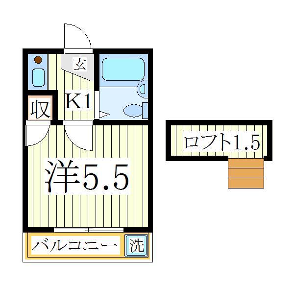 柏市旭町のアパートの間取り