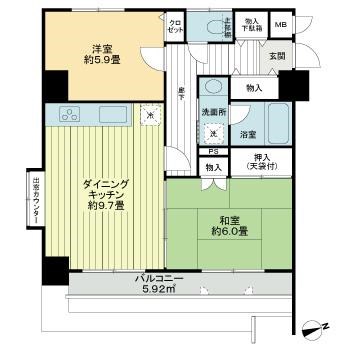 横須賀市追浜東町のマンションの間取り