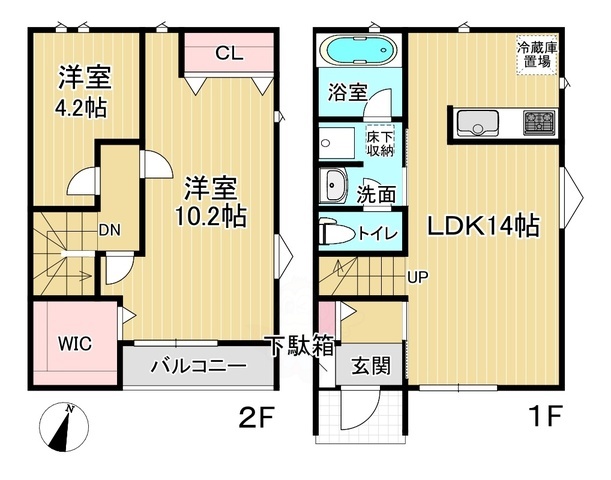 メゾン　ド　ルポン（広峰1丁メゾネット）の間取り