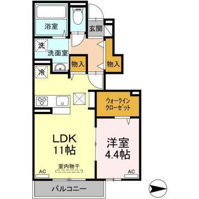 伊予郡松前町大字浜のアパートの間取り