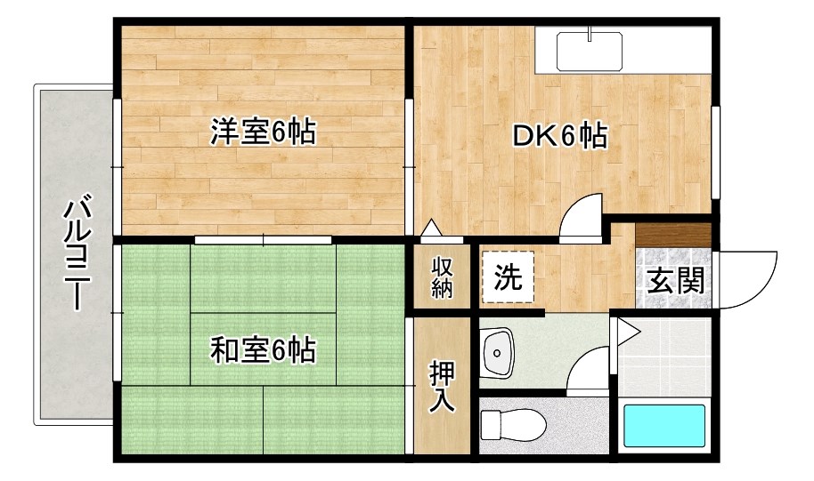 【サンハイツ守恒の間取り】