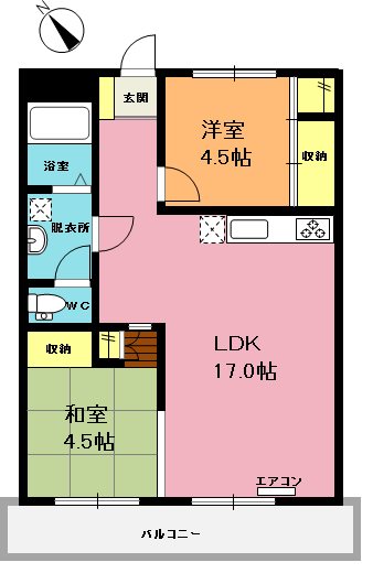 けんこうマンションの間取り