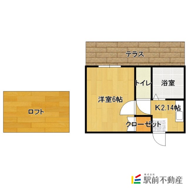 久留米市江戸屋敷のアパートの間取り