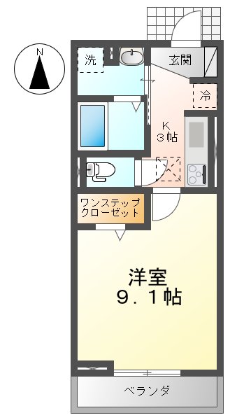 D-ROOM GRACA 中町WESTの間取り