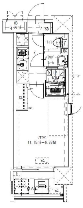 大阪市城東区野江のマンションの間取り