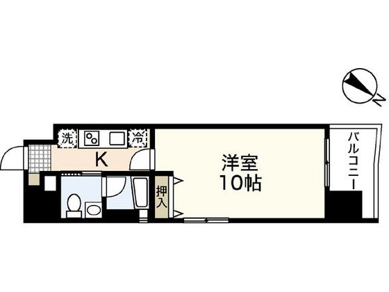 【広島市中区宝町のマンションの間取り】