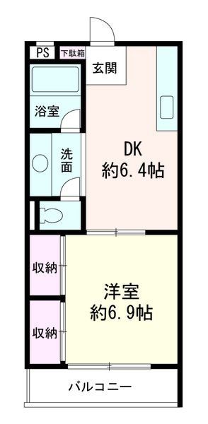 東大和市南街のマンションの間取り