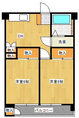 【広島市西区庚午中のマンションの間取り】