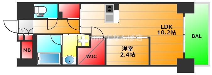 コンフォリア・リヴ北久宝寺Qの間取り