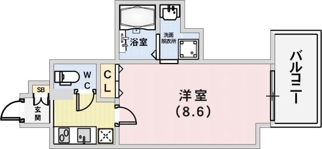 カシータ神戸元町JPの間取り