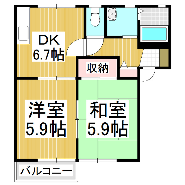 メゾン　ド　シュヴァリエ　Ａの間取り