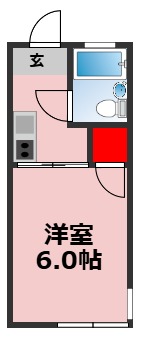 千葉市中央区弁天のアパートの間取り