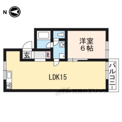 大津市大萱のアパートの間取り