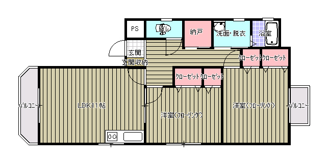 HOUSE猪ノ坂の間取り