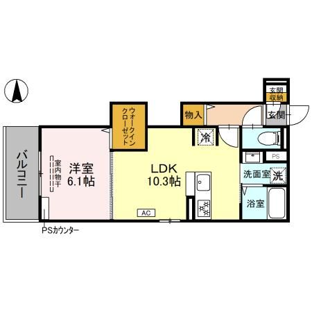 （仮称）D-room西京極殿田町PJ　C棟の間取り