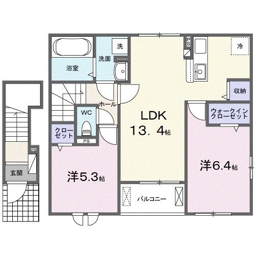 バルパレー石原Ｂの間取り