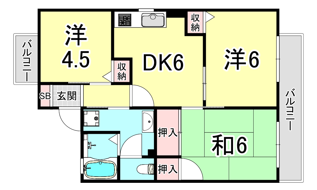 グランディール福田の間取り