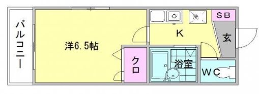 スライビング冷泉の間取り