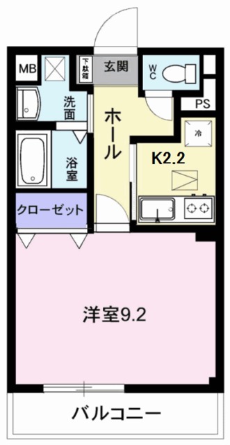 堺市北区新金岡町のアパートの間取り