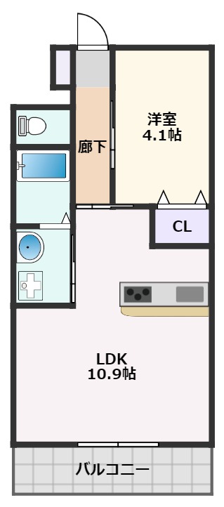 吹田市山田南のマンションの間取り