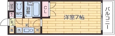 【神戸市須磨区桜木町のマンションの間取り】