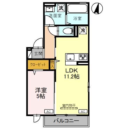 (仮)D-ROOM藤阿久町の間取り