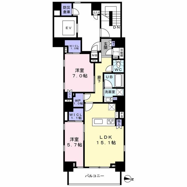 西東京市谷戸町のマンションの間取り