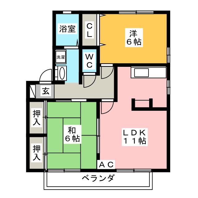 セジュール香Ｃの間取り