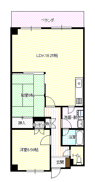 テラス細工町の間取り