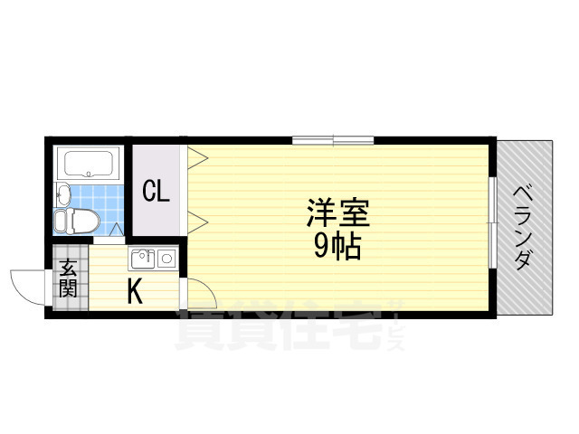 茨木市丑寅のマンションの間取り