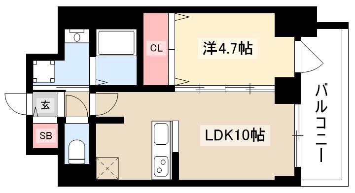 プレサンス広小路通今池の間取り