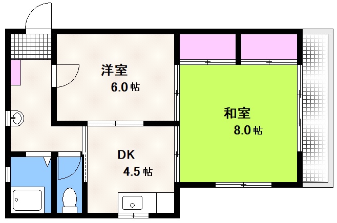 広島市西区庚午中のマンションの間取り