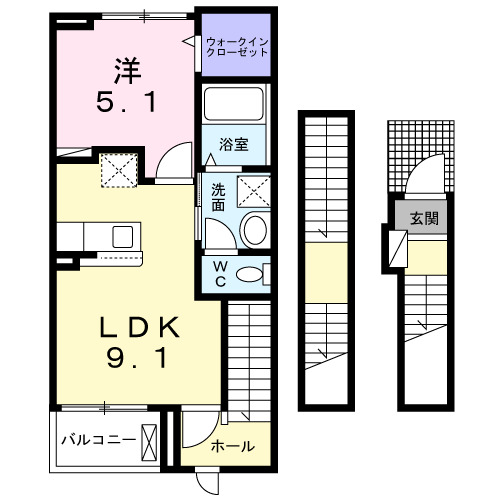 エスポワール城東の間取り