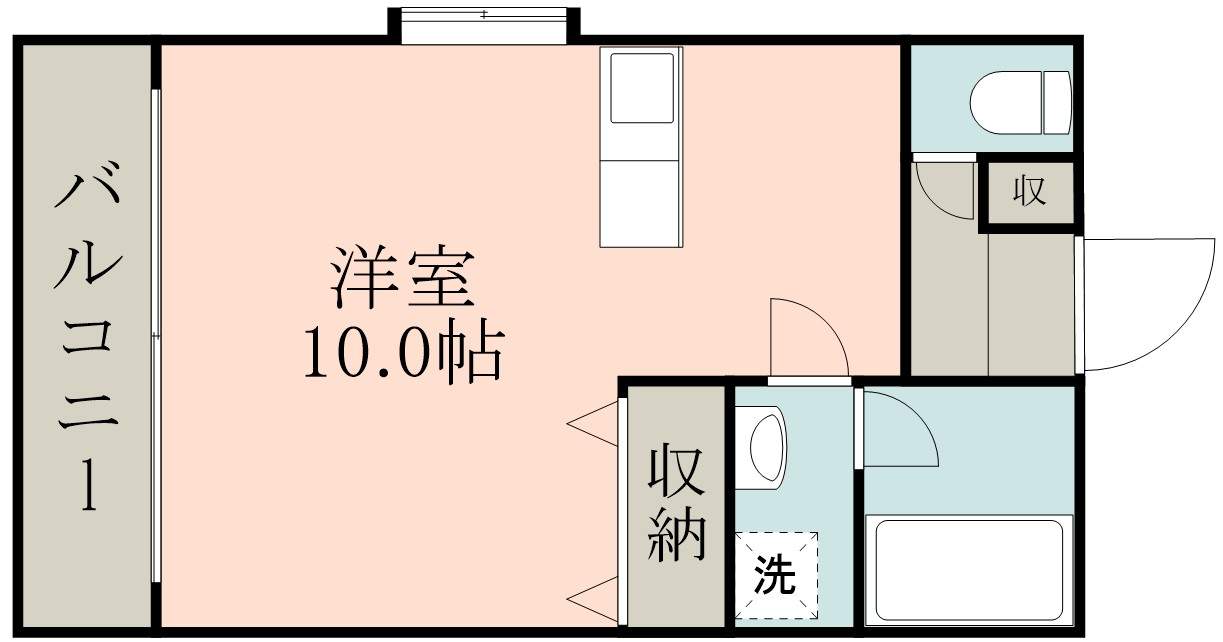 鹿児島市桜ヶ丘のマンションの間取り