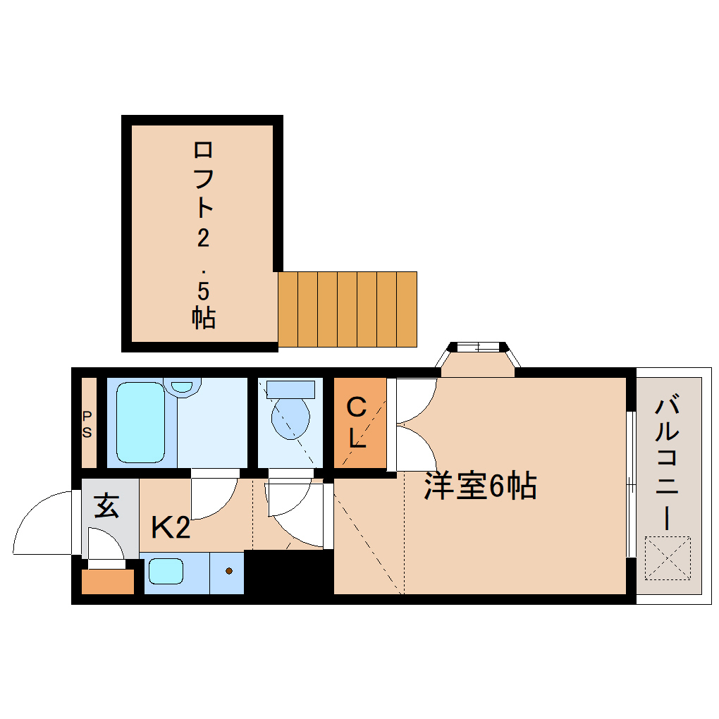 フラッツ南紀寺の間取り