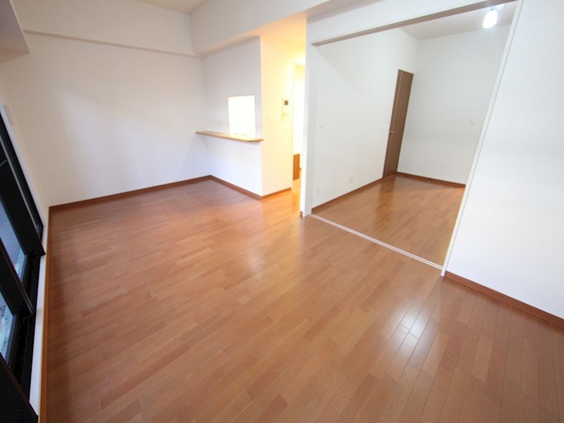 居室・リビング　LDK15.1帖　エアコン付　カウンターキッチン　バルコニー