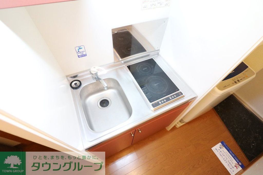 キッチン　電気コンロ2口付き