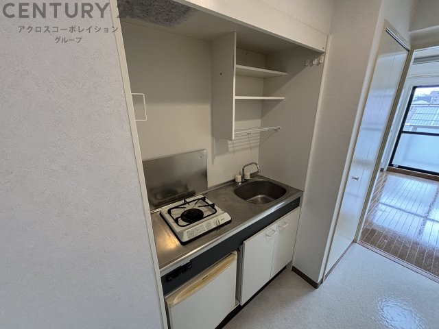 キッチン　1口ガスコンロ付きのミニキッチン