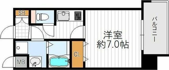 地下鉄海岸線 三宮・花時計前駅 徒歩2分 15階建 築21年の間取り写真