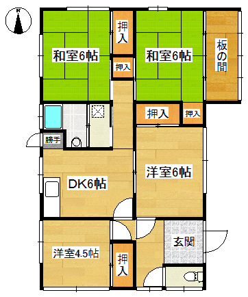 城野3丁目貸戸建の間取り写真
