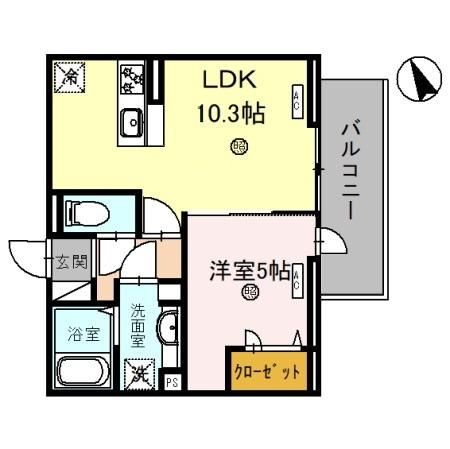 D s駅南大路の間取り写真