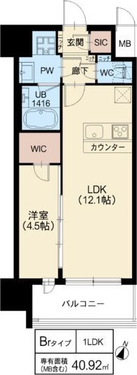 スプランディッド新大阪VIIの間取り写真