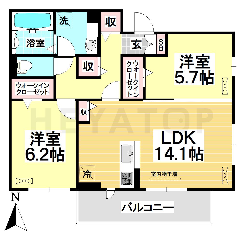 名鉄名古屋本線 堀田駅 徒歩9分 3階建 築3年の間取り写真
